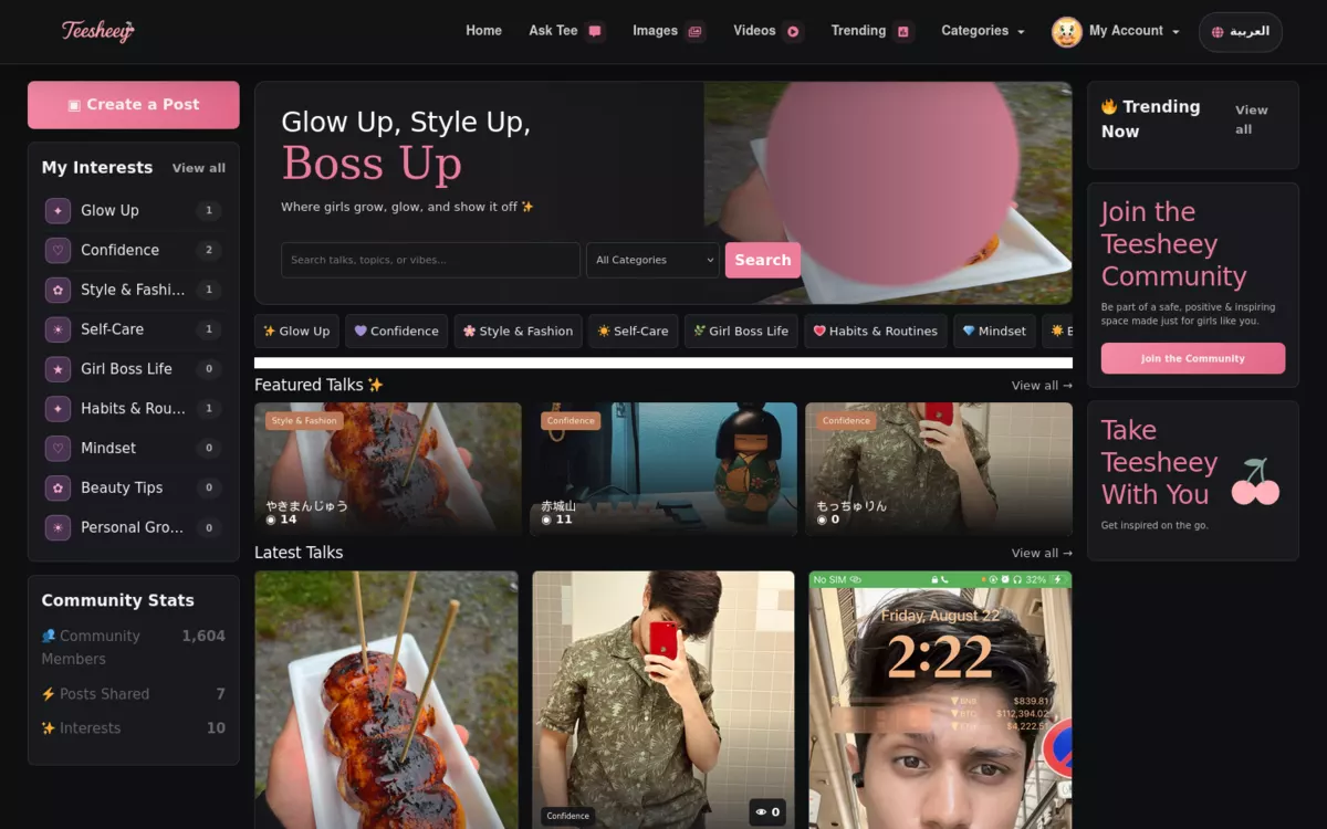 Teesheey website preview
